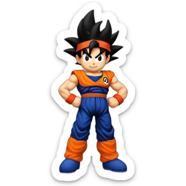 Goku disfrazado de auper mario sticker
