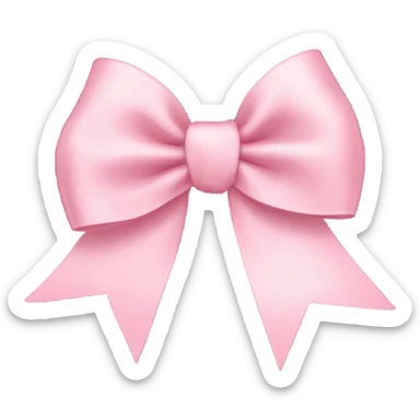 light pink ribbon bow sticker
