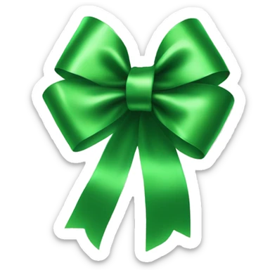 Champagne neo green colored bow sticker