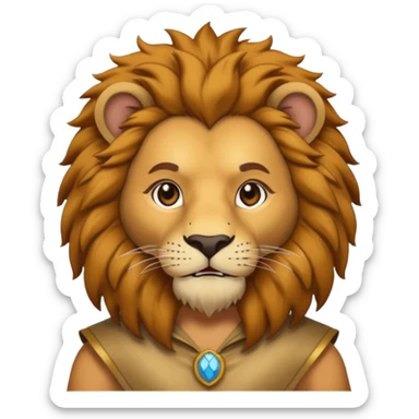 man in lion  costume  sticker
