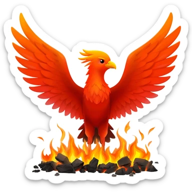 Phoenix rising sticker