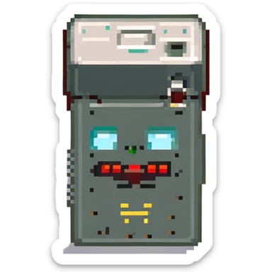 Battery completely empty and frowning sticker