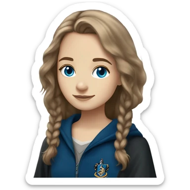 Harry Potter ravenclaw girl light brown hair blue eyes  sticker