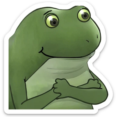 Arms crossed around neck sticker