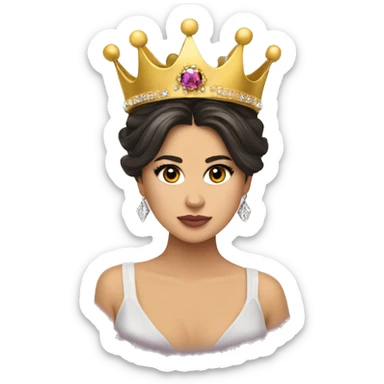 selena gomez with crown sticker