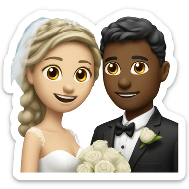 Bride and groom sticker