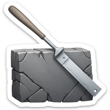 A primitive stone scraper with rough cutting surface.






 sticker