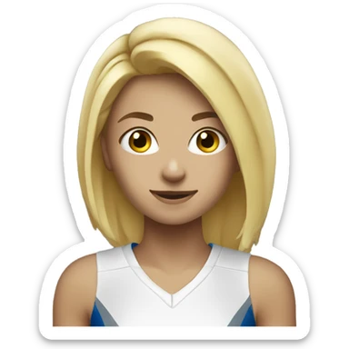 Short blonde girl volleyball sticker