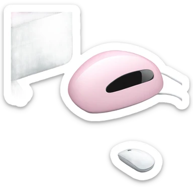 Light pink iMac with keyboard and mouse  sticker