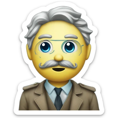 Uranus planet as a detective face sticker