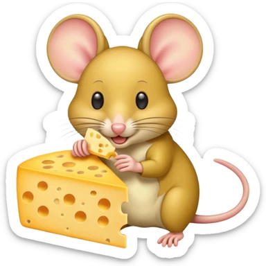 military mouse cheese sticker