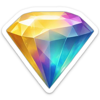 Prisme de lumière sur un diamant sticker