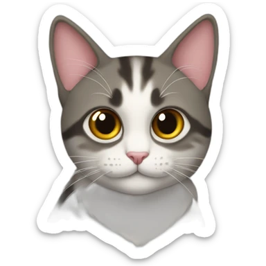 gato con un moño sticker