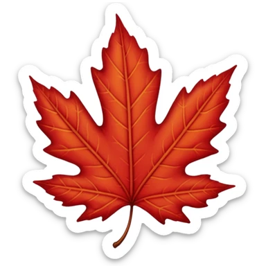 Red Leaf sticker