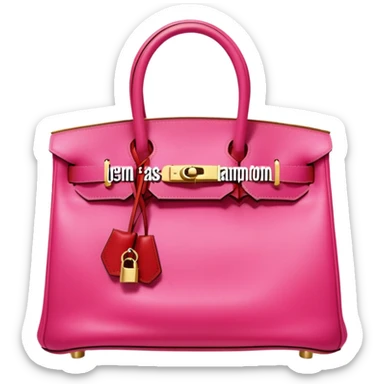 hermes birkin color bright pink and cherry red sticker