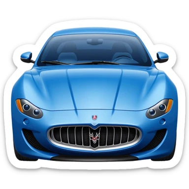 Blue Maserati sticker