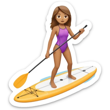 Girl paddle boarding  sticker