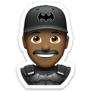 Batman wearing Atlanta braces cap sticker