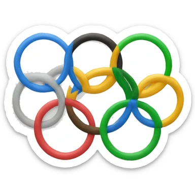 Olympic rings symbol sticker
