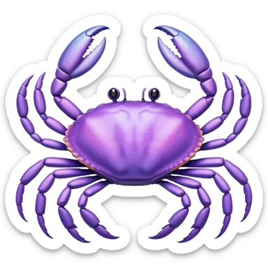 Pastel iridescent Lilac crab sticker
