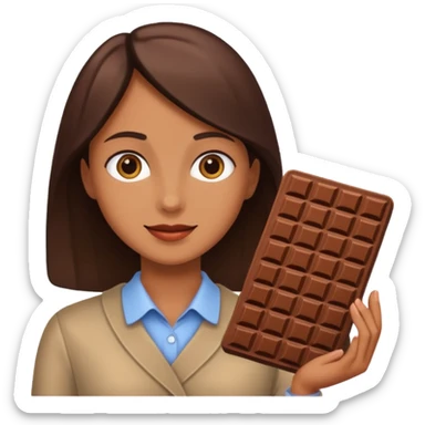 a person going to buy chocolate sticker