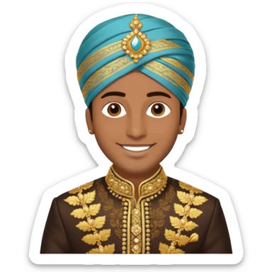 North indian groom sticker