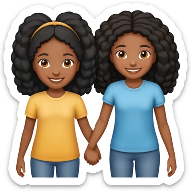two black girls dating  sticker