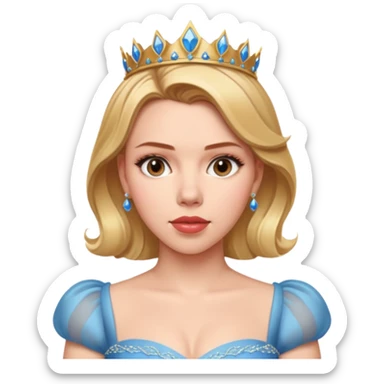 Scarlett Johansson in a princess dres sticker