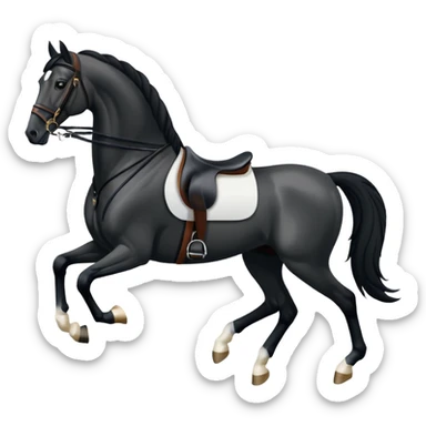 Dressage horse without rider sticker