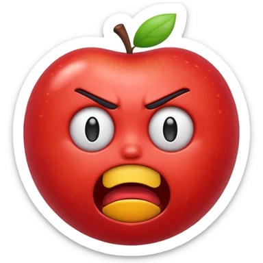 enraged emoji (apple the company styled ) sticker