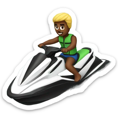 make me man on jet ski sticker