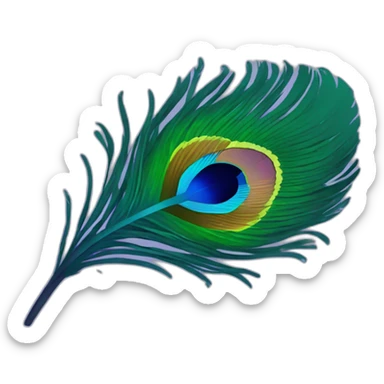 peacock feather emoji sticker