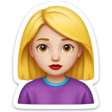 girl emoji , apple style , ugly outfit sticker