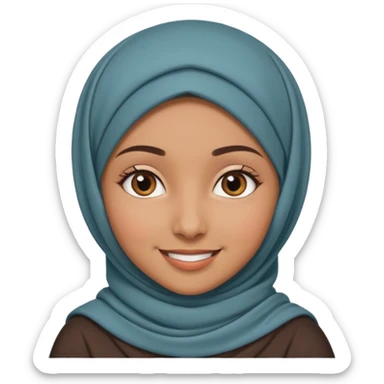 arab GIRL with hijab half body sticker