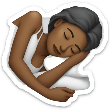 Woman sleeping sticker