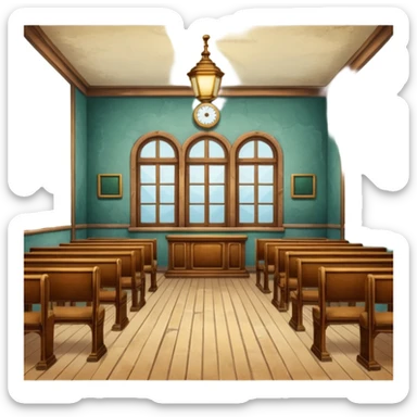 Vintage old antique academia aesthetic interior sticker