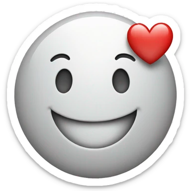 Smiley face with heart sticker