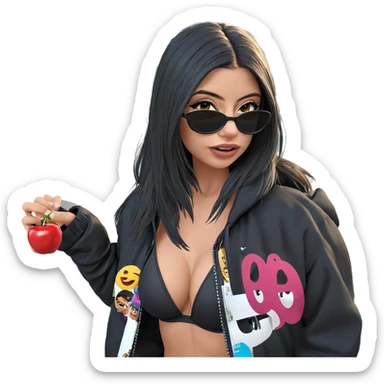 girl in black bikini outfit sticker