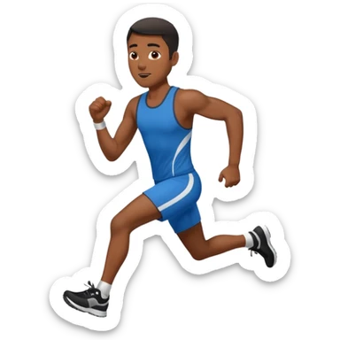 blackman running exercise sport sticker