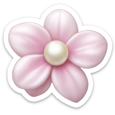 Pearl light pink flower sticker