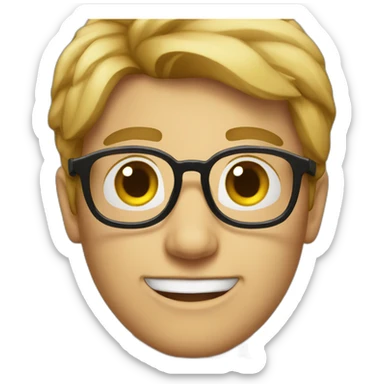 nerd nerd face sticker