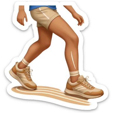 a shoe with a foot inside, stepping and showing a clear shoe print below. and leg with motion line







 sticker