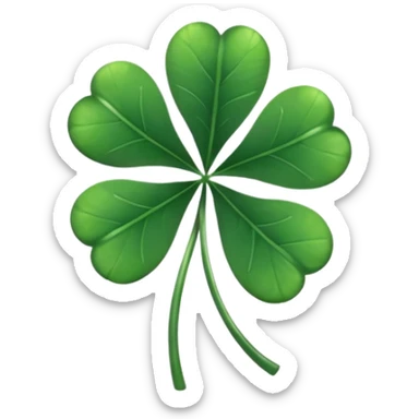 Trebol de 5 hojas emoji black clover sticker