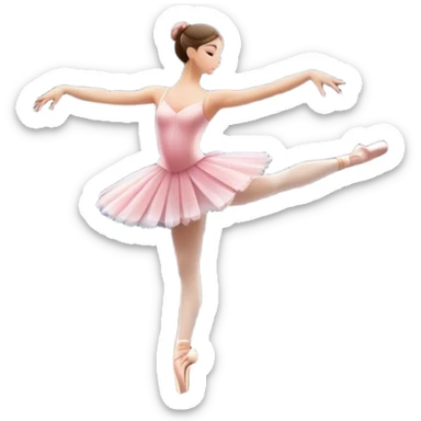 Icon for Ballet: a theater stage with silhouette of a ballerina in an elegant pose, surrounded by spotlight and stage lights. The icon should convey the grace and beauty of ballet, with focus on the dancer and the dramatic lighting. Transparent background. sticker