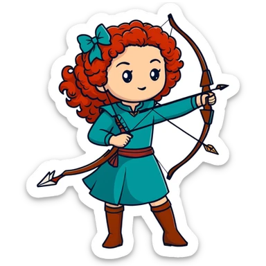 Merida from Brave, Disney sticker