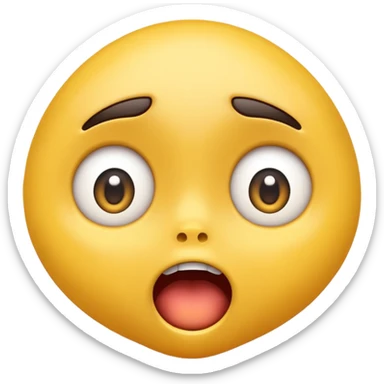 surprised emoji, wide eyes, jaw dropped sticker