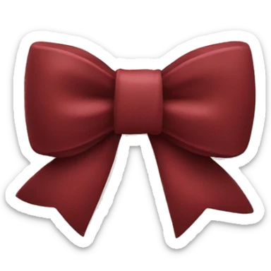 Dark red iPhone bow sticker