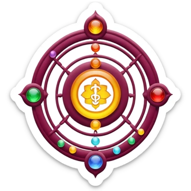 Chakras Burgundy sticker