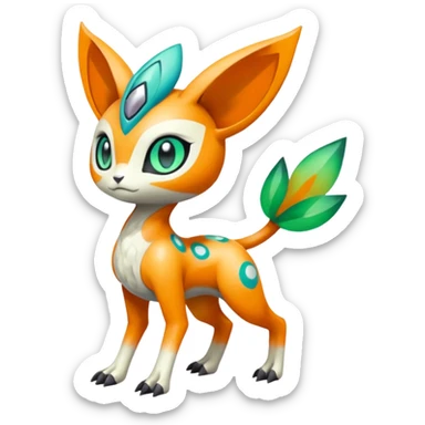 Meloetta-Vernid-Trico-Fionbri-Pokémon-Digimon-Fakémon-fusion-hybrid-creature sticker