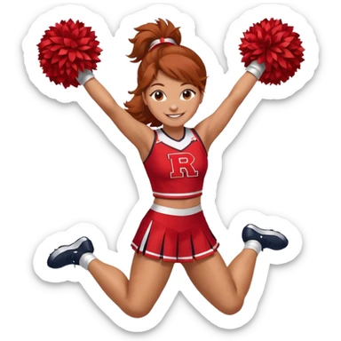 Rutgers full body Cheerleader sticker